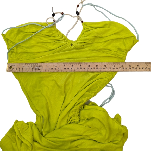 Intimately Free People Maxi Midi Dress Nightie Nightgown NEW Womens Large Yellow - Picture 10 of 10